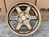 New Car Sport Rim Thailand RAYS TE37 14x5.5J 4x100 ET38 Satin Bronze - READY STOCK
