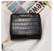 ENNA711 STORE DOMPET LIPAT DOMPET KARTU CHARLES&KEITH CK BASIC MINI CROCO SHORT WALLET WITH BOX #642