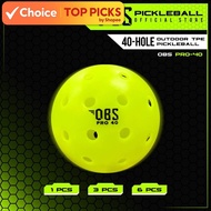 OBS Pickleball Ball Outdoor 40 Holes Performance Pickleball Professional (Franklin X40 Equivalent)