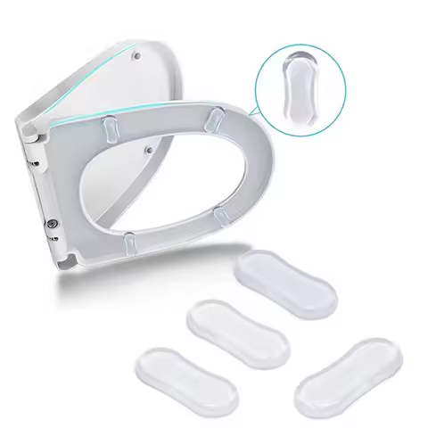 4PCS/Set Toilet Seat Bumper Anti-collision Cushioning Pads Self-adhesive Anti-slip Cushioning Mat fo