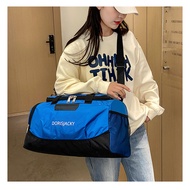 Unisex 40L Travel Duffel Bag Sports Large Capacity with Shoe Compartment (Black/Cinder 09)