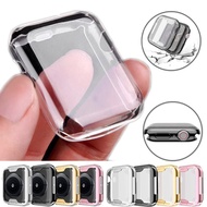 Apple Watch Case 6 SE 5 4 3 2 1 42MM 38MM 40MM 44MM 360 Slim Watch Cover Soft Clear TPU Screen Protector iWatch Series 3 2 1 Series 5 4 6 SE