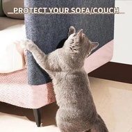 YAZHE Grey Cat Scratching Board Trimmable Square Cat Crawling Mat Sofa Scraper Tape Durable Couch Guard Protector Cover Home