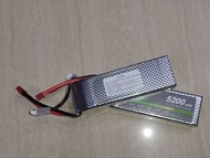 全新 3s 11.1V 鋰電池 高c數 大功率 5200mah (40c) Lithium Polymer Li-Po Battery 
T 插頭 （可配轉XT60插）
格式 格氏 高質量電芯 
(遙