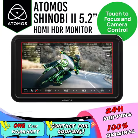 Atomos Shinobi II HDMI 4K Monitor 5.2" HDMI HDR 1500nit HDMI 4K HDMI Cable Compatible, and HD video
