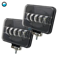 2pcs 6 inch 50W Car Led Light Bar for Car Truck Trailer SUV Offroads Boat 12V 24V 4X4 4WD Square Off