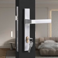 White Door Handle lever House Apartment Hotel Door Handle Lock for Aluminum Door