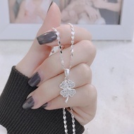 Women's necklace, lucky four-leaf clover, 925 silver - jena sliver