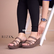 HAYA WEDGES BY RIZKA KASUT WEDGES KASUT MURAH KASUT PEREMPUAN KASUT HEEL KASUT SANDAL