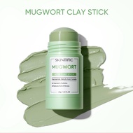 SKINTIFIC Mugwort Acne Clay Stick 40g masker jerawat wajah stick skincare face masker roll stick mas