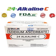 24 Alkaline C Sodium Ascorbate (Non-Acidic Vitamin C) 1 Box (100 Capsules)