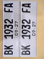 PLAT NOMOR MOBIL HURUF TIMBUL SUDAH ADA LOGO