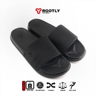 Rootly - Men's Black Sandals Fullblack Tpr Rubber