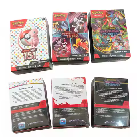 3 Styles Pokemon English Scarlet Violet 151 Mega Phantasmal Flames Booster Bundle Version ME02 Train