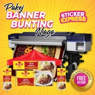 Banner Bunting Set Peniaga Harga Kilang Free Design Banner Kanopi Khemah Niaga