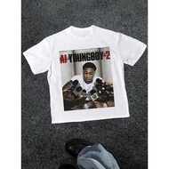 AI YoungBoy 2 Album Print T-Shirt Short Sleeve Comfortable To Wear Weight 220 Grams All Printed Fabr
