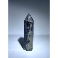 Kristal Semulajadi Pirit Hiasan Tiang Kecil 106g-159g (7cm-9cm) / Natural Pyrite Crystal Small Tower