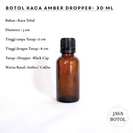 Amber Dropper Glass Bottle / Filler / Dropper (Essential Oil) 30 mL
