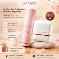 KAHI 2-Piece Travel Skincare Set – 14g Airy Sunscreen Stick + 9g Wrinkle Bounce Moisturizing Balm, P