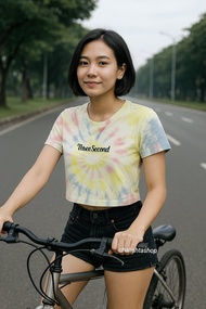 3second - Kaos Wanita Tshirt Lengan Pendek Crop Top Tshirt - 311121 Putih