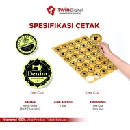 FCR0 Food Drink Packaging Product Label Sticker - Gold Sticker A3