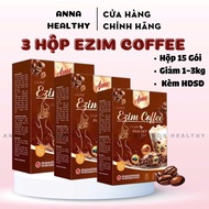 (KÈM QUÀ) Combo 3 Hộp Giảm Cân Ezim Coffee Thơm Ngon Dễ Uống - 1 hộp 15 gói - giam 1-3kg - emo coffe