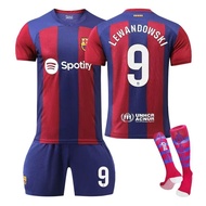 【Uhome】23-24 Kids & Adults Soccer Jersey Barcelona Home NO. 6 GAVI No. 8 PEDRI No.27 YAMAL No.9 for 