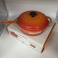 Le Creuset 鑄鐵鍋 橙色 附盒 26cm ( 10-1/4”)