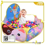 TENDA One-m7 1.2m Ball Pool Toy Children's Ball Bath Basket Tent + Basketball Hoop Birthday Gift