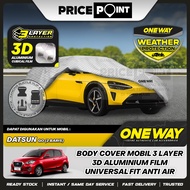 3 Layer Car Cover for DATSUN GO 2 ROWS Waterproof 3D Aluminum Film ONEWAY