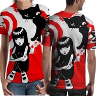 Emily the Strange T-shirt Fullprint Unisex Casual Polyester Jersey Material [PO 3 DAYS]