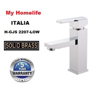 ITALIA H-GJS 2207-LOW  BASIN MIXER TAP / SOLID BRASS FAUCET(NON RETURNABLE)