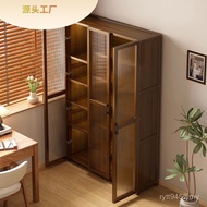 Rear Layered with Household Bookcase Bookshelf Living Room Simple Door Cabinet Door Anti-dust Floor-