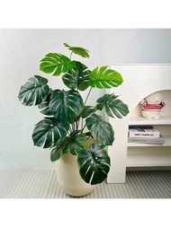 1入組65/100cm人造熱帶植物仿真植物，適用於家庭辦公室室內外裝飾，塑料葉片小型仿真植物裝飾，擬真龍舌蘭人造植物