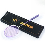 SALYWEE Blossom ฝนคาร์บอนแบดมินตันไฟเบอร์แร็กเกต-5U เบามากไม้แบดฝึกซ้อมมืออาชีพ (26lbsน่ารังเกียจ/ป้