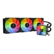 Allied Icecube ARGB 360mm AIO CPU Liquid Cooler - 360mm Radiator, Triple 120mm ARGB Lighting Fan, Du