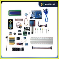 ✻ ◩ ℗ Makerlab Super Starter Kit for Uno R3 with PDF Projects and Code Compatible with Arduino