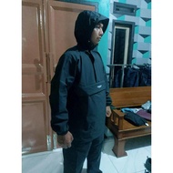 Jas Hujan Kangguru Outdoor Setelan Pria Wanita Dewasa Original Workholic Bahan Premium Import