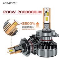HYNBYZJ 6000K H7 H4 H11 Led Lamp 6 Copper Tube Led Lights For Car H1 HB3 9005 HB4 9006 HIR2  9012 12