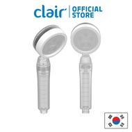 Clair Shower Head Set including 1pc of Menthol Vitamin Filter, 1pc of 4 stages Head Filter 2pcs of Sediment Filters, 30% over water saving, Filtering Rusty Water