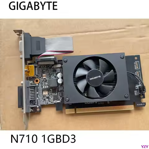GIGABYTE 710 1GB Graphics Cards 64Bit GDDR3 Video Card Original n710 G210 1G for nVIDIA Geforce GPU 