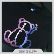 【100% Original】国潮 RICKYISCLOWN RIC小丑晕染熊撕裂笑脸短袖（男女同款）/ RICKY IS CLOWN Colourful Bear Oversize T-Shirt（Unisex）