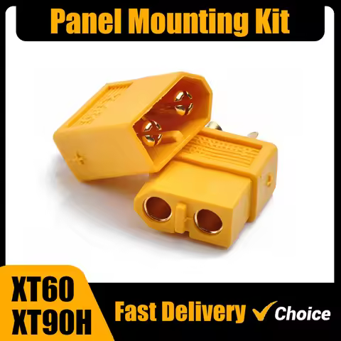 2XT60 XT90 Bullet Plug Connectors Male and Female Panel Mounting Kit Accessories