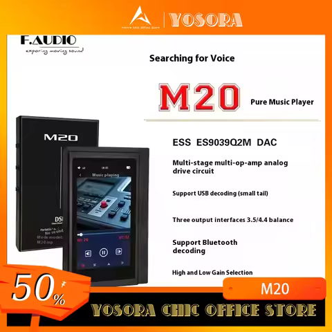 F. AUDIO M20 Headphone USB ES9039Q2M Headphone Amplifier Portable Music Player 3.5+4.4m Amplifier Au