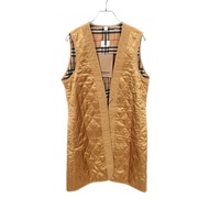 【二手】Burberry 馬甲，Nova 格紋內襯，長馬甲，羊毛/羊絨混紡，絎縫長款馬甲，女款，全新未使用