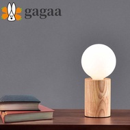 GAGAA Bulb Holder Polygon E27 Night Light Home Decor Solid Wood Bohemian Wood Lamp Holder