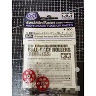 Tamiya 95404 HG LW Aluminium Ball-Race Rollers (Ringless/Red)