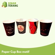 Paper Cup / Gelas Kertas 8 OZ Kopi , teh , jagung , jasuke motif batik