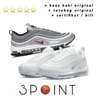 Sepatu Nike Airmax Air Max 97 Full All White Black Silver Undefeated Putih Hitam Rush Pink Abu