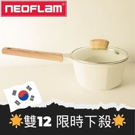 韓國🇰🇷Neoflam絕美SNOW系列18cm雪白陶瓷不沾木質單柄湯鍋限時↘850⚠️2990市價(不挑爐具